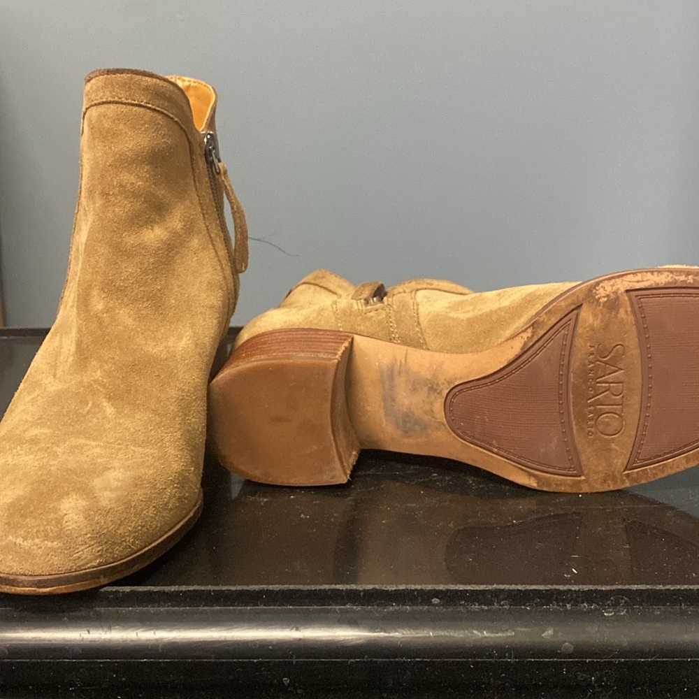 SARTO by Franco Sarto “Chenille” suede side-zip ankle bootie - Picture 3 of 4